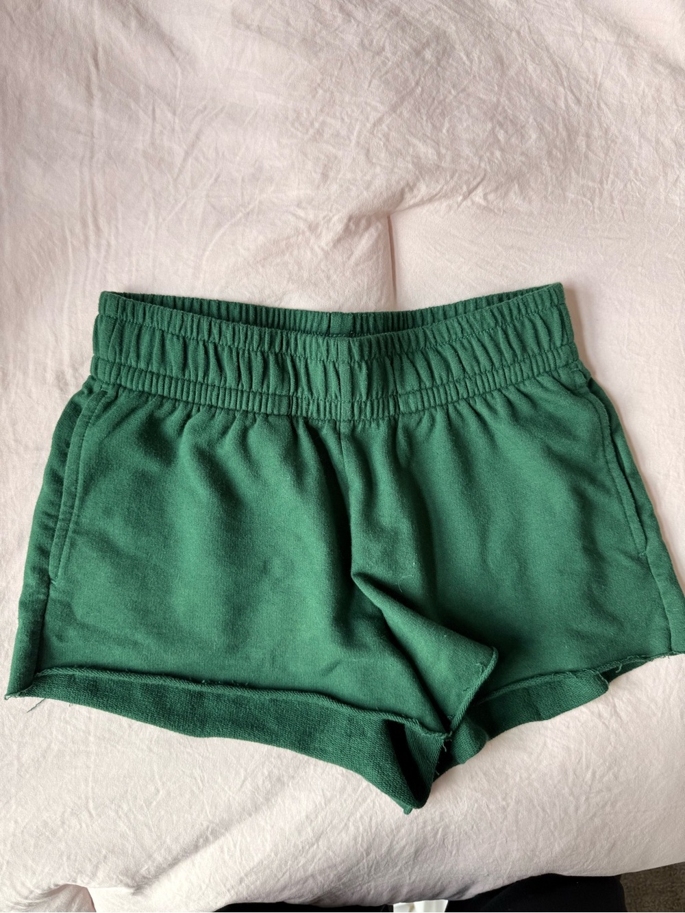 wild fable Forest Green Elastic-Waist Athletic Shorts